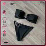  Bikini 2 Mảnh Ngang Ngực Phối Khoen GECKO 2M69 