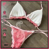  Bikini 2 Mảnh Tam Giác Hoạ Tiết 3D Hoa Hồng GECKO 2M81 