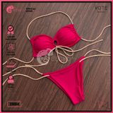  Bikini 2 Mảnh Cúp Ngực Phối Dây Nude Dễ Thương GECKO 2M84 