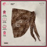  Bikini 2 Mảnh Đính Khoen Vàng Hoạ Tiết Da Beo Sexy GECKO 2M83 