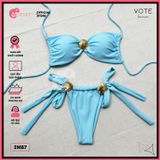  Bikini 2 Mảnh Đính Khoen Vỏ Sò Xinh Xắn Sexy GECKO 2M87 