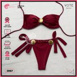  Bikini 2 Mảnh Đính Khoen Vỏ Sò Xinh Xắn Sexy GECKO 2M87 