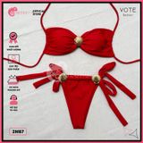  Bikini 2 Mảnh Đính Khoen Vỏ Sò Xinh Xắn Sexy GECKO 2M87 