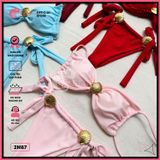  Bikini 2 Mảnh Đính Khoen Vỏ Sò Xinh Xắn Sexy GECKO 2M87 
