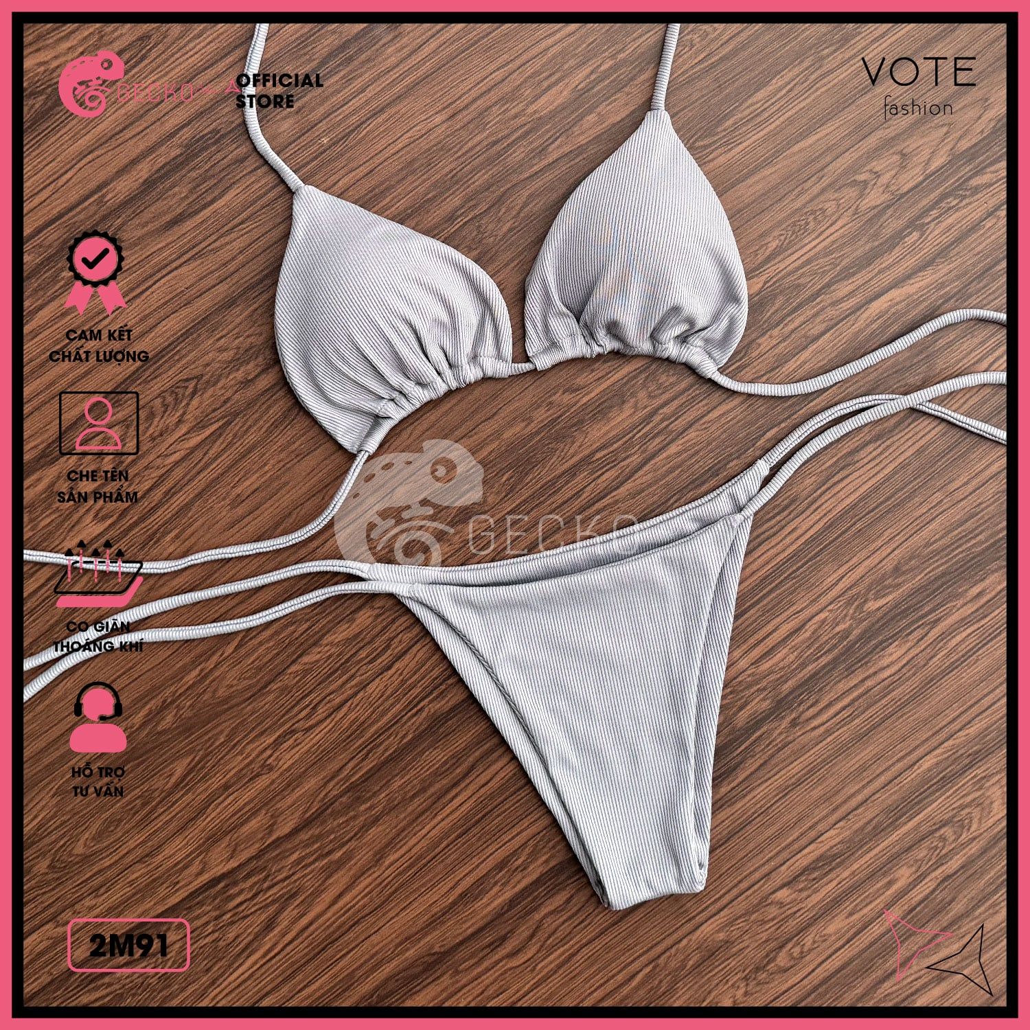  Bikini 2 Mảnh Tam Giác Tăm Lạnh Lotkhe Gợi Cảm GECKO 2M91 