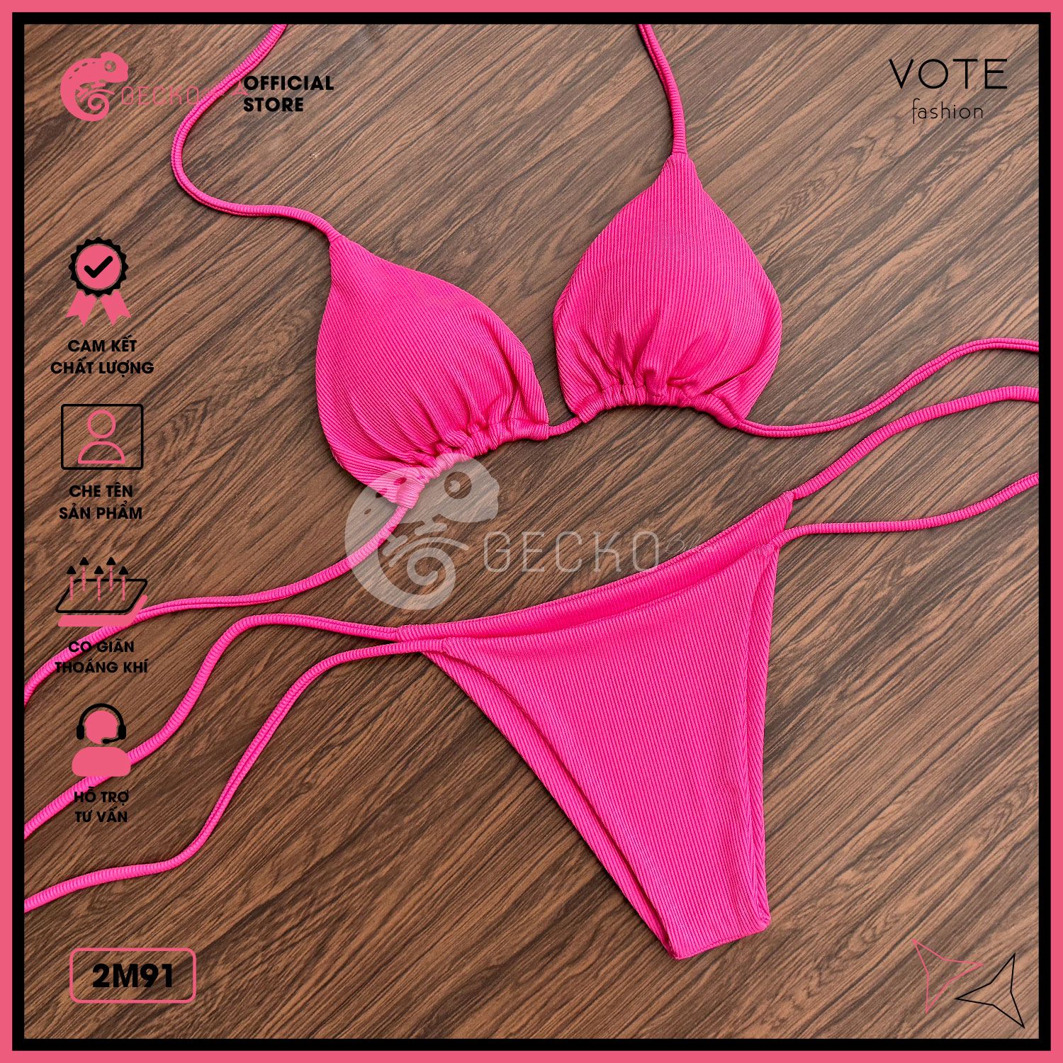  Bikini 2 Mảnh Tam Giác Tăm Lạnh Lotkhe Gợi Cảm GECKO 2M91 