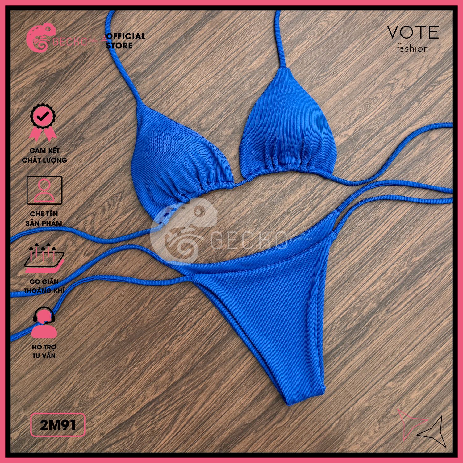  Bikini 2 Mảnh Tam Giác Tăm Lạnh Lotkhe Gợi Cảm GECKO 2M91 
