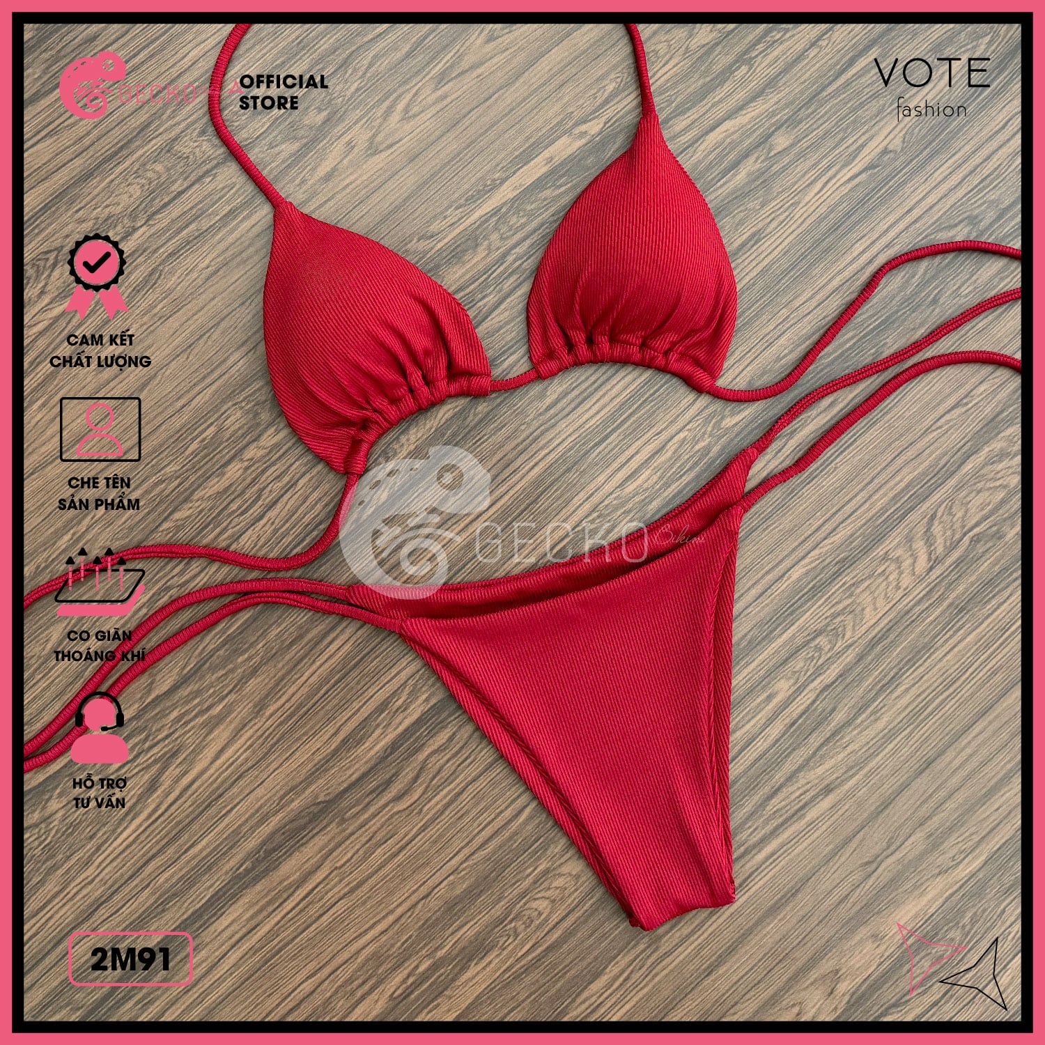  Bikini 2 Mảnh Tam Giác Tăm Lạnh Lotkhe Gợi Cảm GECKO 2M91 