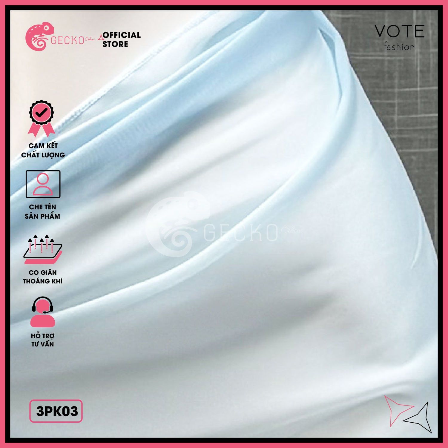  Khăn Voan Lưới Mặc Ngoài Bikini GECKO 3PK03 