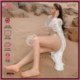  Áo Choàng Váy Voan Mặc Kèm Bikini Đi Biển GECKO 3PK05 