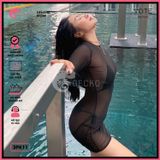  Áo Lưới Cổ Trụ Đi Biển Ôm Body Xuyên Thấu Mặc Kèm Bikini Dáng Ngắn GECKO 3PK11 