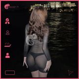  Áo Lưới Cổ Trụ Đi Biển Ôm Body Xuyên Thấu Mặc Kèm Bikini Dáng Ngắn GECKO 3PK11 