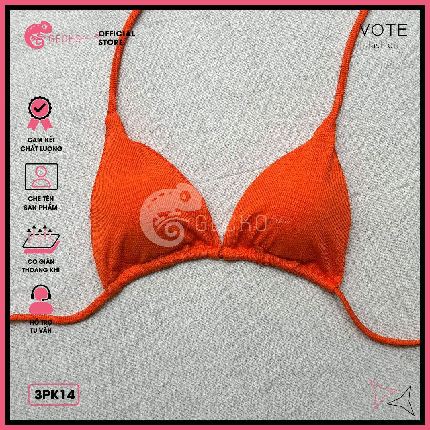  Áo Lẻ Bikini  Tam Giác Xốp Nhật GECKO 3PK14 