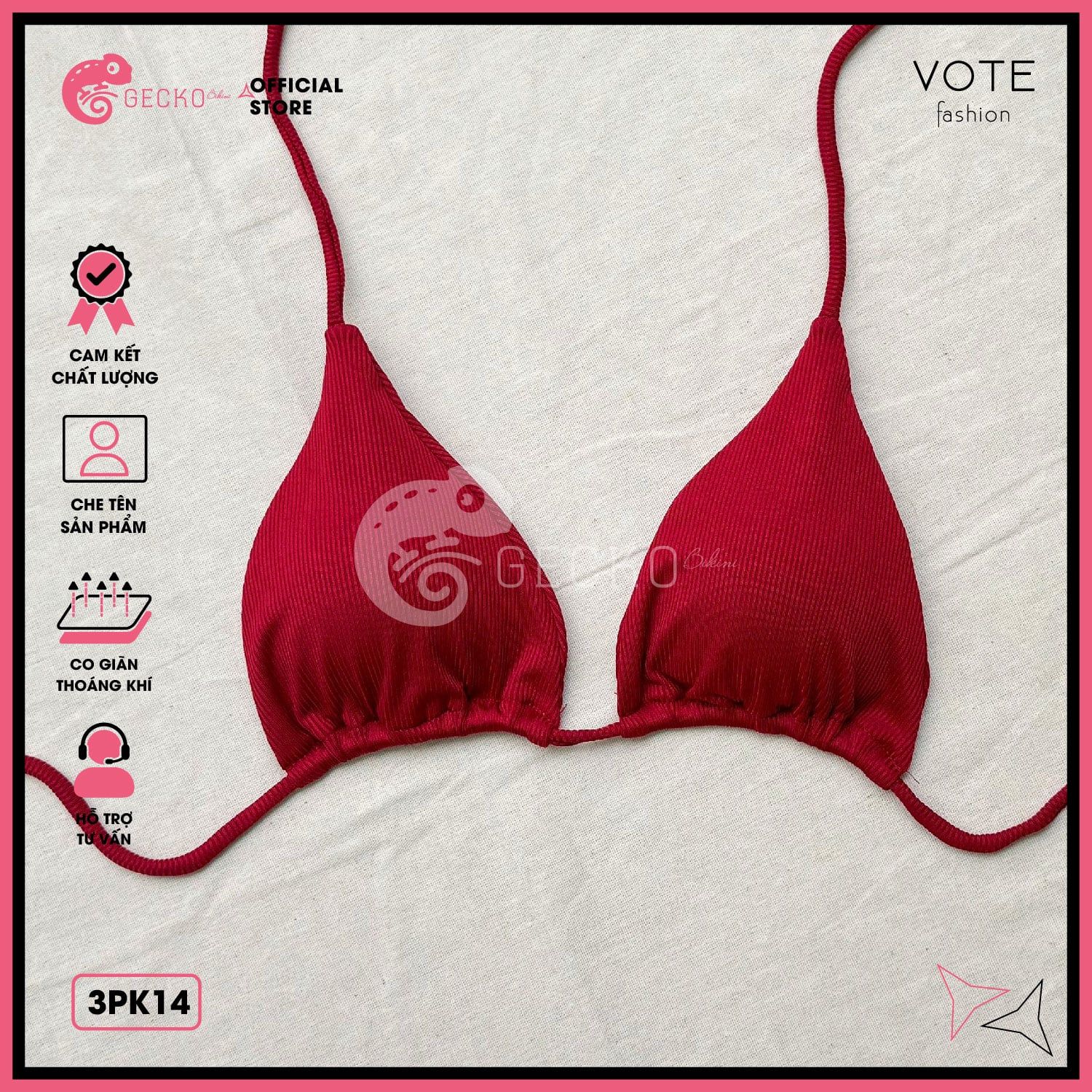  Áo Lẻ Bikini  Tam Giác Xốp Nhật GECKO 3PK14 