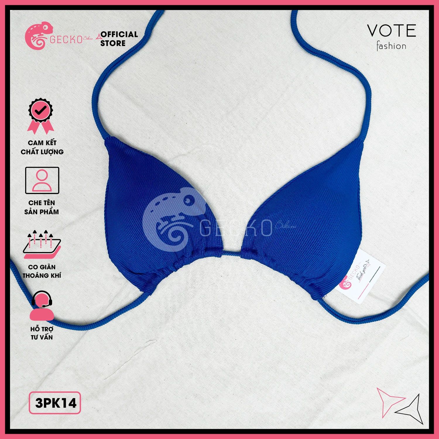  Áo Lẻ Bikini  Tam Giác Xốp Nhật GECKO 3PK14 