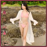 Áo Choàng Đi Biển Mặc Kèm Bikini Dạng Bèo Dáng Dài GECKO 3PK17 