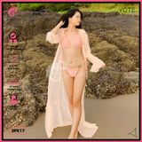  Áo Choàng Đi Biển Mặc Kèm Bikini Dạng Bèo Dáng Dài GECKO 3PK17 