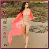  Áo Choàng Đi Biển Mặc Kèm Bikini Dạng Bèo Dáng Dài GECKO 3PK17 