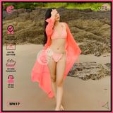  Áo Choàng Đi Biển Mặc Kèm Bikini Dạng Bèo Dáng Dài GECKO 3PK17 