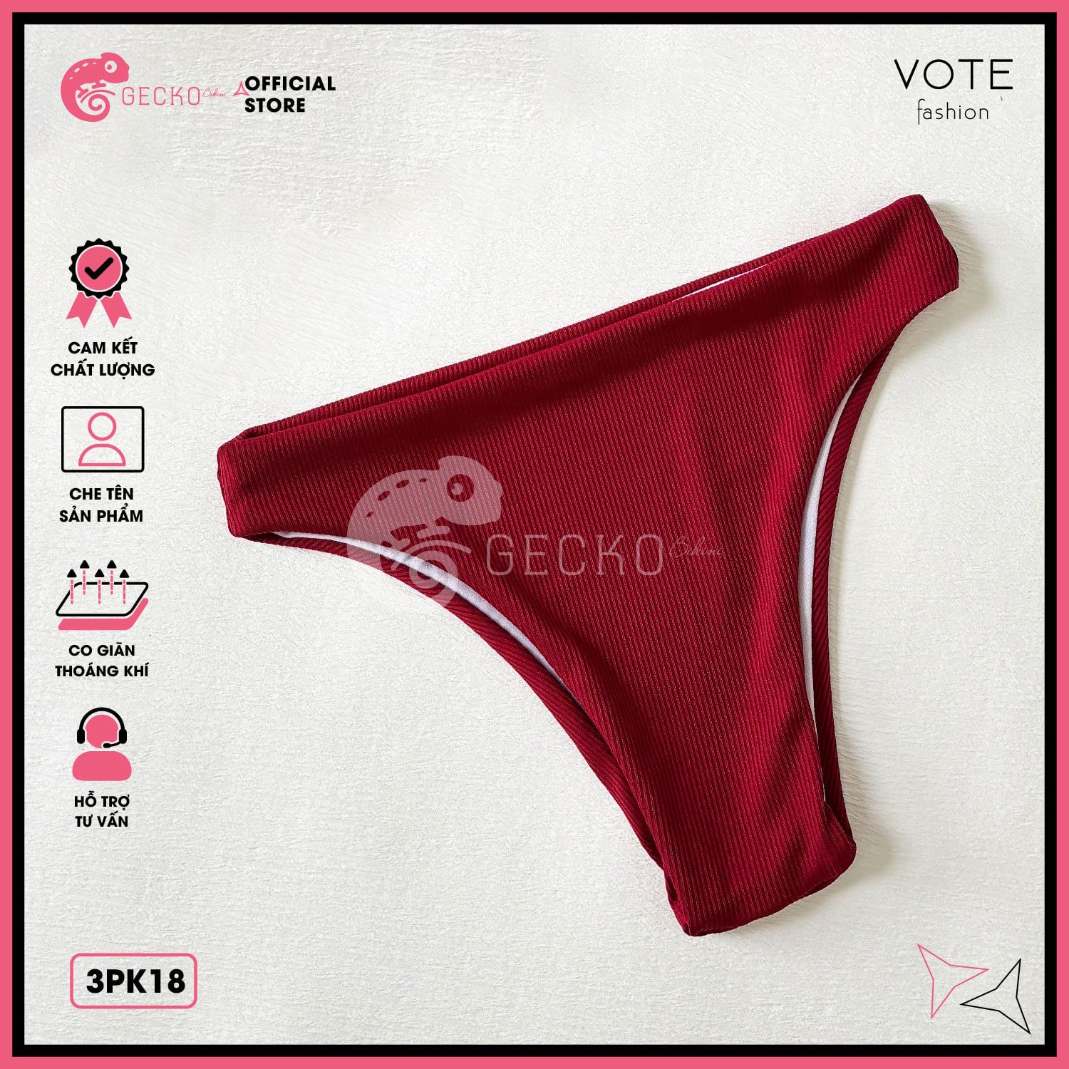  Quần Lẻ Bikini Xốp Nhật GECKO 3PK18 