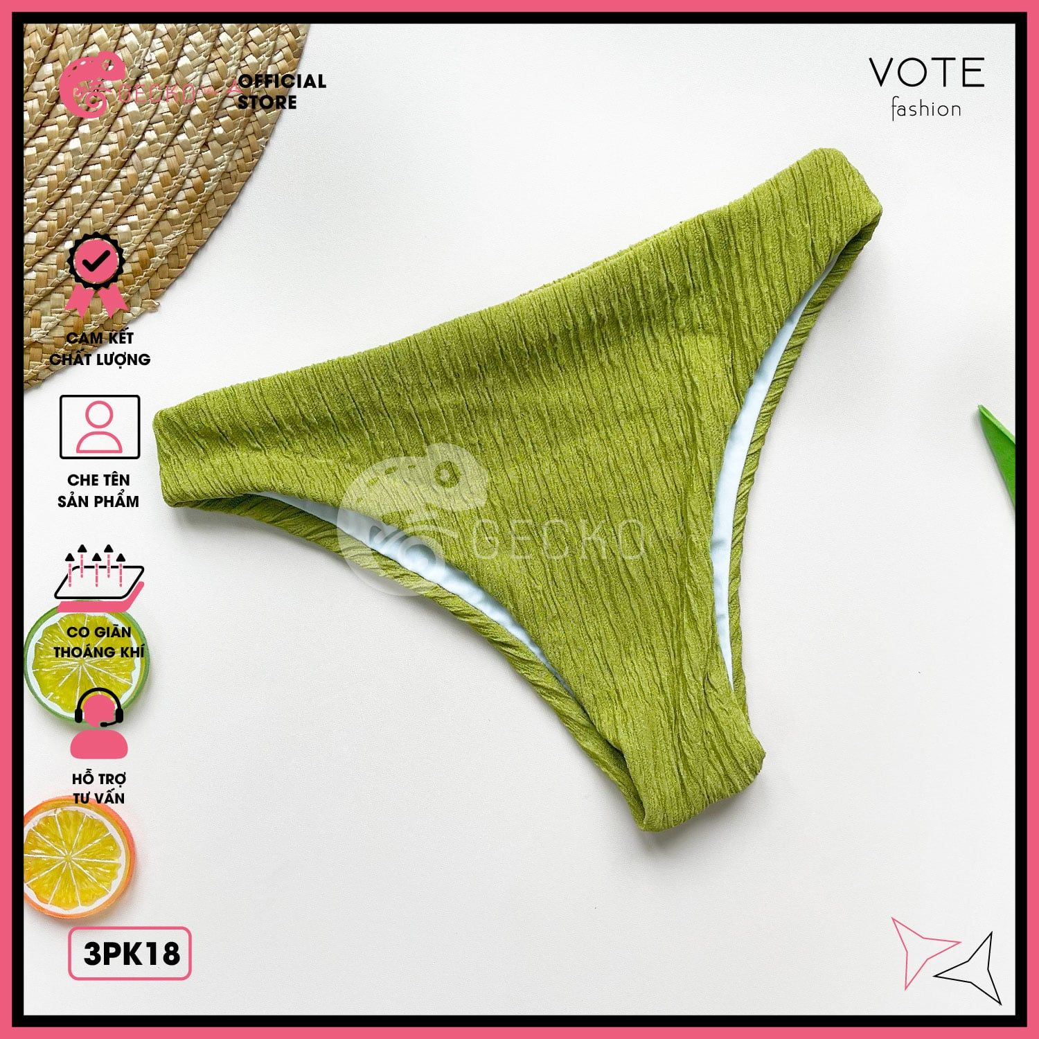  Quần Lẻ Bikini Xốp Nhật GECKO 3PK18 