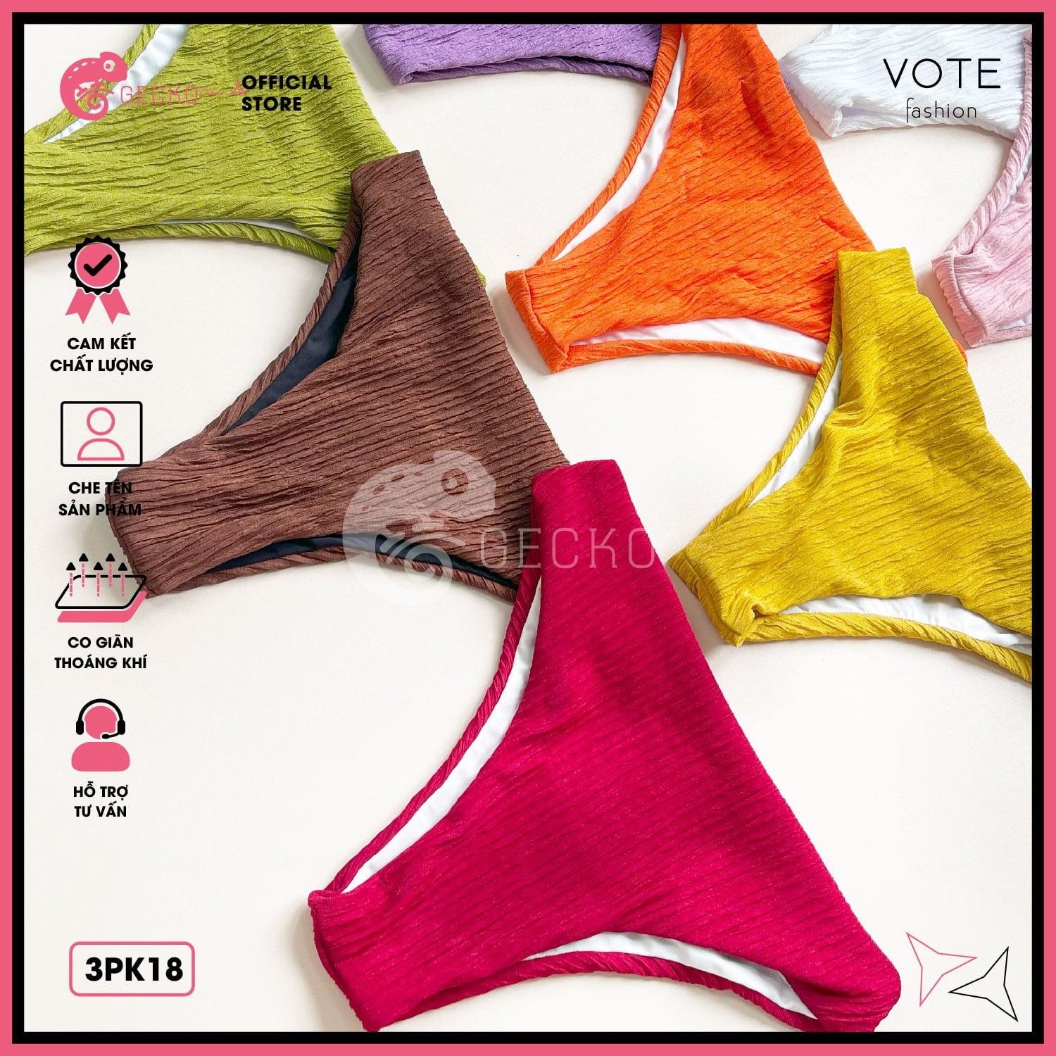  Quần Lẻ Bikini Xốp Nhật GECKO 3PK18 