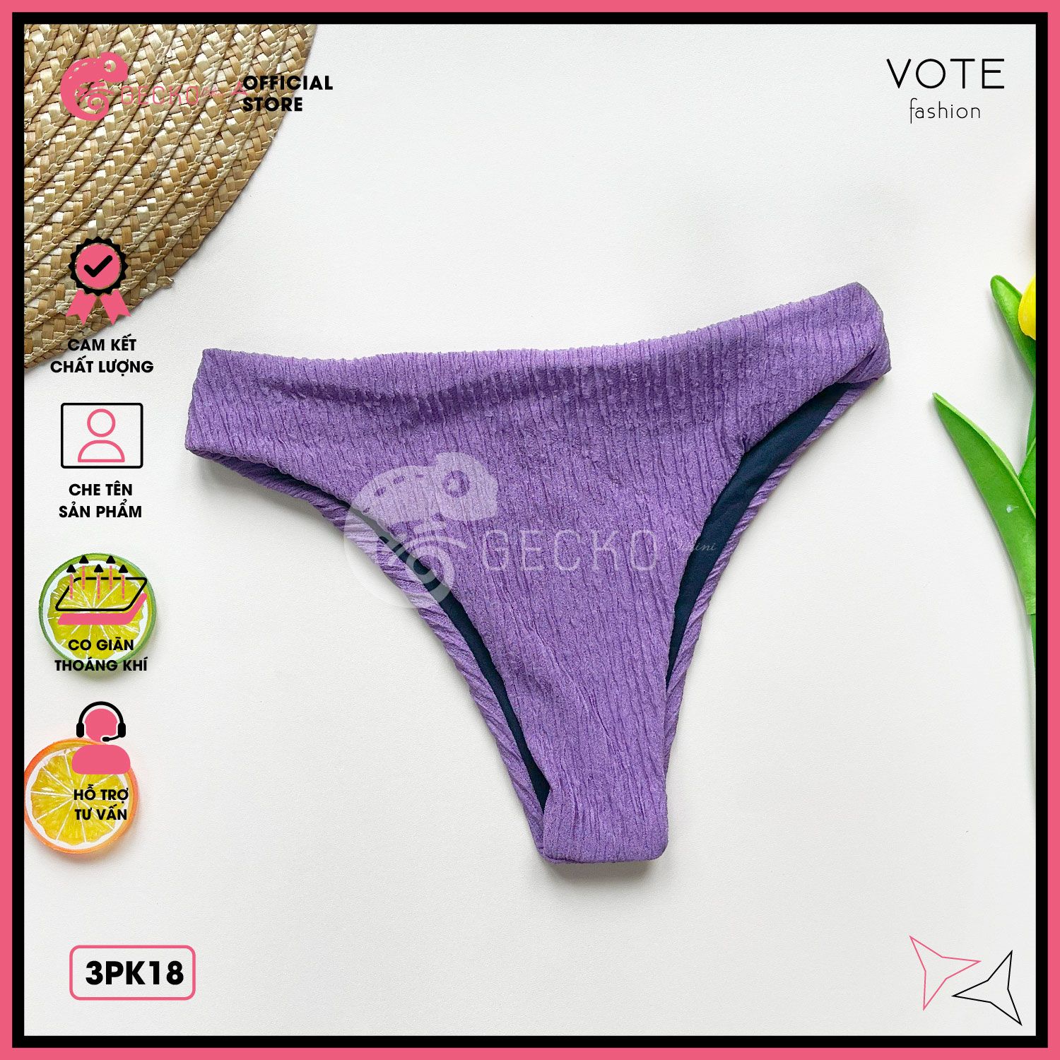  Quần Lẻ Bikini Xốp Nhật GECKO 3PK18 