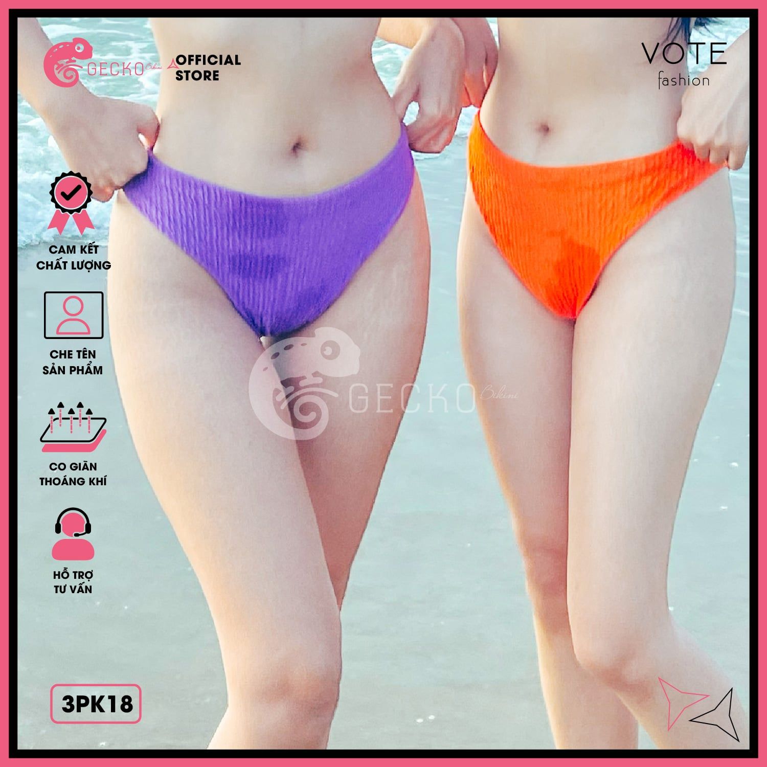  Quần Lẻ Bikini Xốp Nhật GECKO 3PK18 