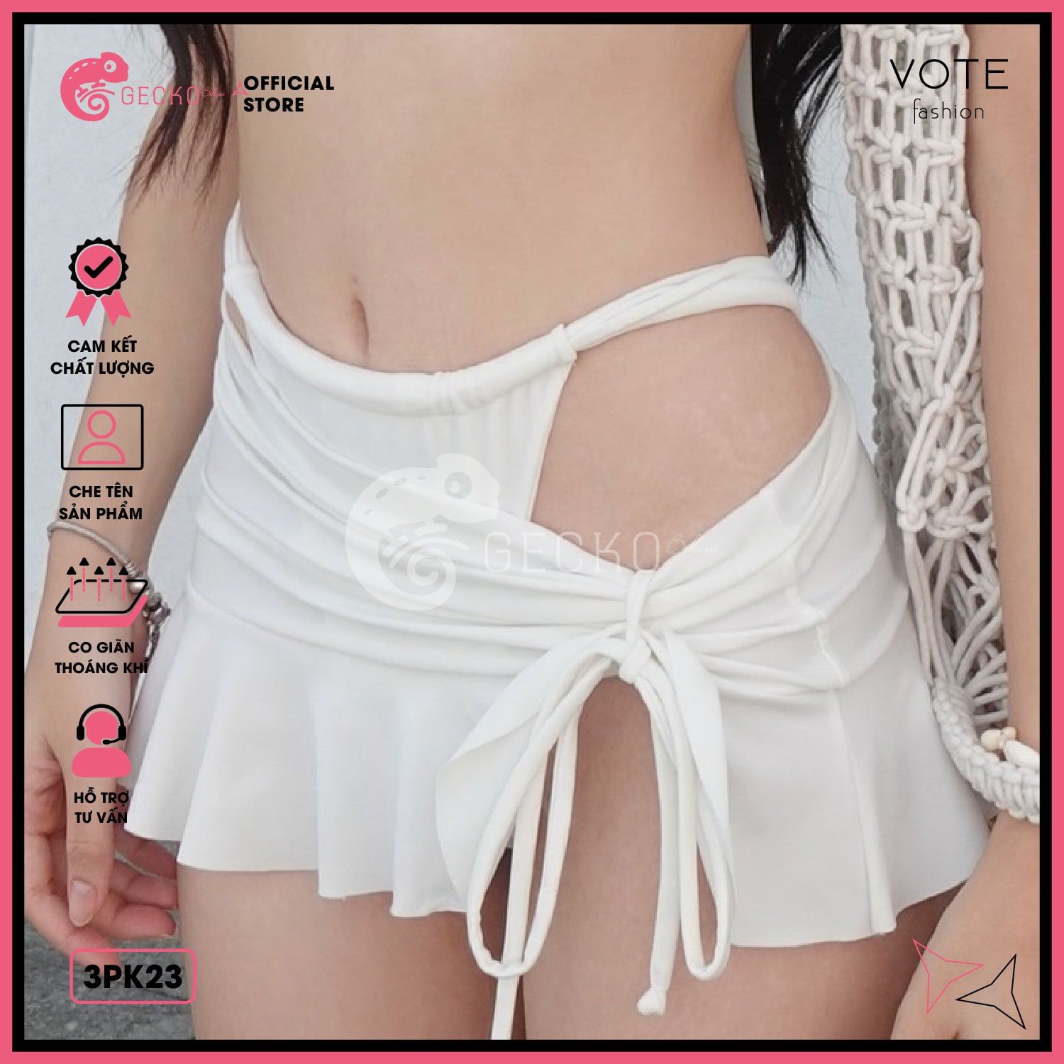 Chân Váy Mặc Nhiều Kiểu Kèm Bikini GECKO 3PK23 
