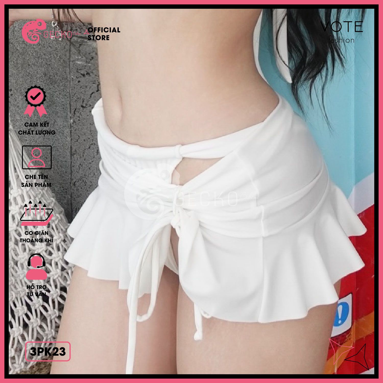  Chân Váy Mặc Nhiều Kiểu Kèm Bikini GECKO 3PK23 