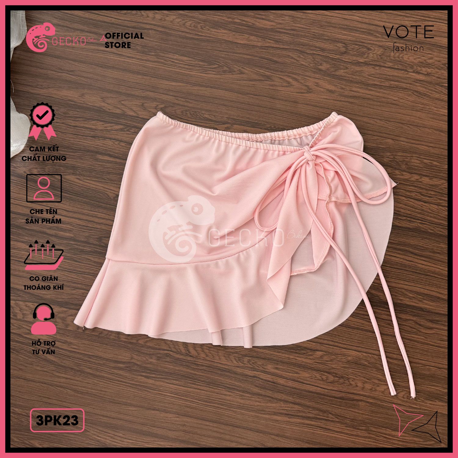  Chân Váy Mặc Nhiều Kiểu Kèm Bikini GECKO 3PK23 