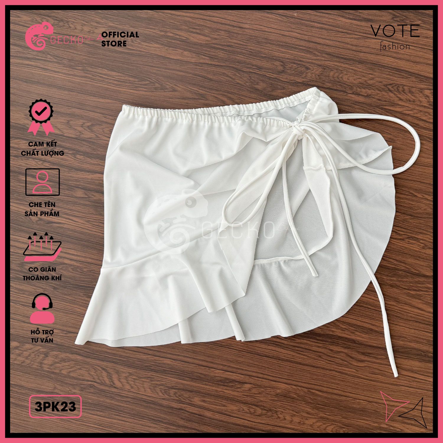  Chân Váy Mặc Nhiều Kiểu Kèm Bikini GECKO 3PK23 