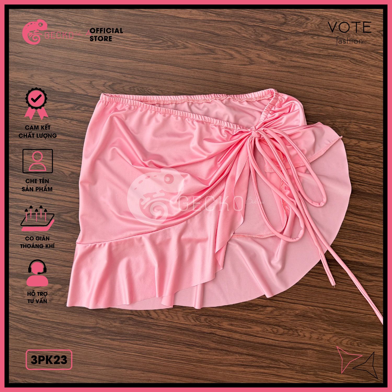  Chân Váy Mặc Nhiều Kiểu Kèm Bikini GECKO 3PK23 