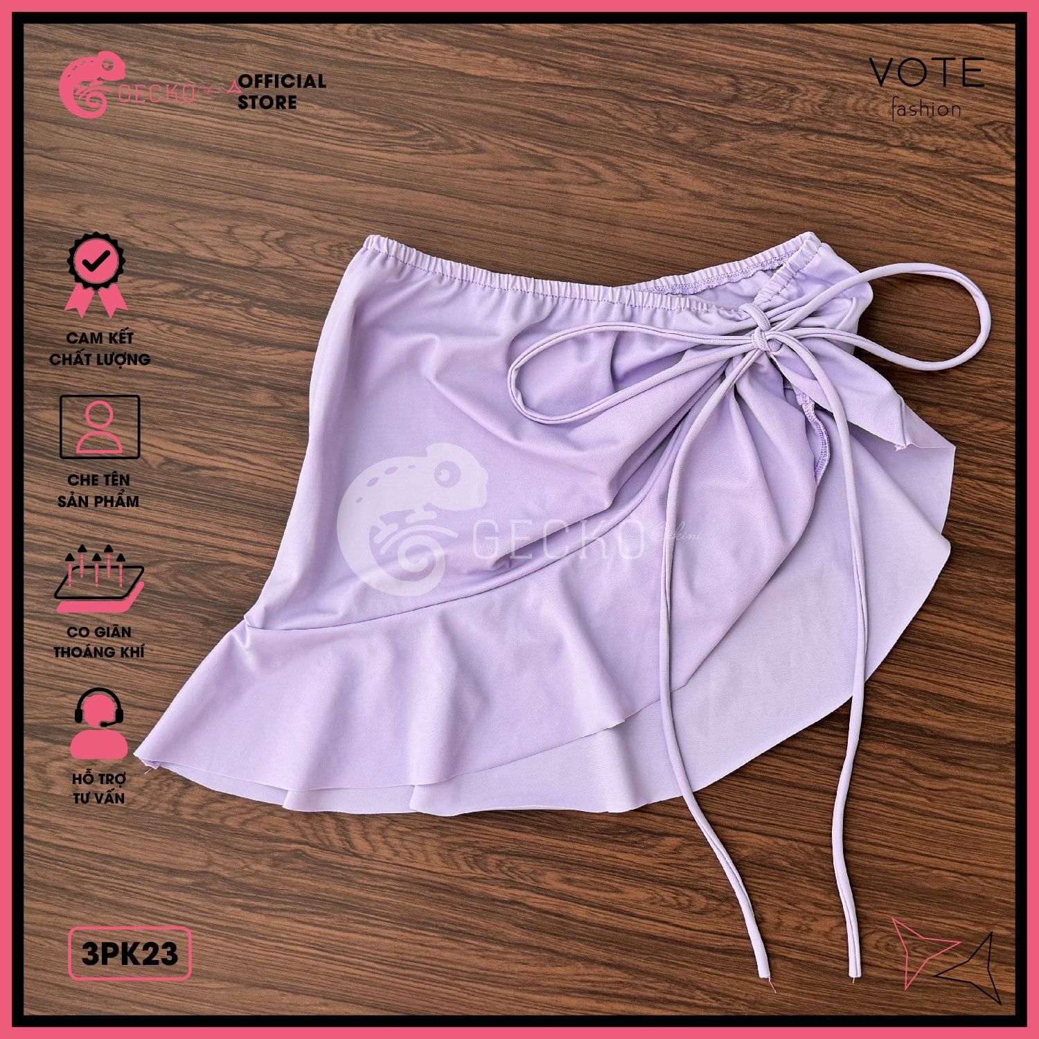  Chân Váy Mặc Nhiều Kiểu Kèm Bikini GECKO 3PK23 