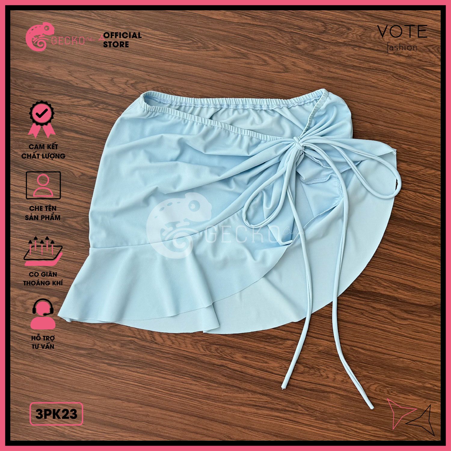  Chân Váy Mặc Nhiều Kiểu Kèm Bikini GECKO 3PK23 