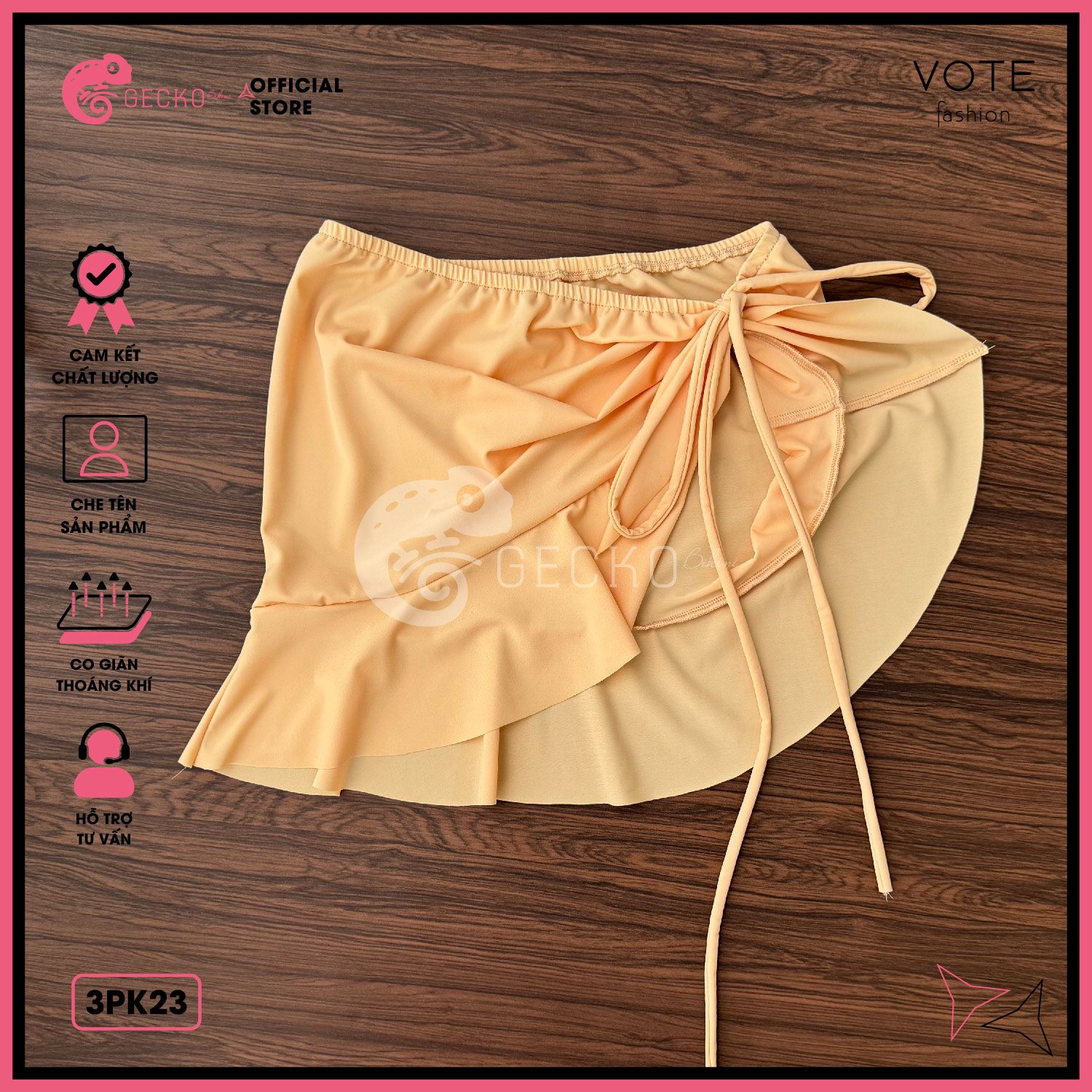  Chân Váy Mặc Nhiều Kiểu Kèm Bikini GECKO 3PK23 
