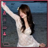  Áo Lưới Ren Hoạ Tiết Hoa Xuyên Thấu Mặc Kèm Bikini Ôm Body Dáng Ngắn GECKO 3PK24 