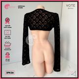  Áo Lưới Ren Cover Xuyên Thấu GECKO 3PK26 