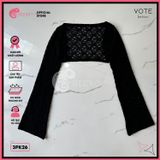  Áo Lưới Ren Cover Xuyên Thấu GECKO 3PK26 