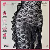  Áo Lưới Ren Bèo Hoạ Tiết Hoa Dáng Dài 2 Dây Mặc Kèm Bikini GECKO 3PK31 