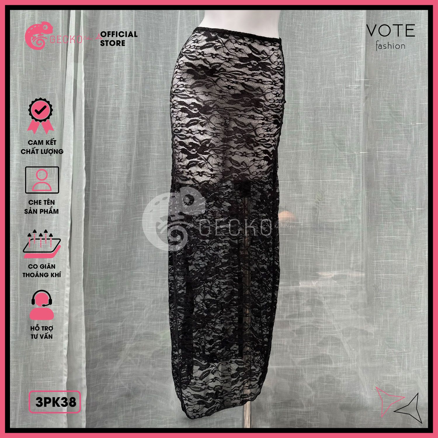  Combo 3 Món Chân Váy Phối Bikini 2 Mảnh Dễ Thương GECKO 4CB38 