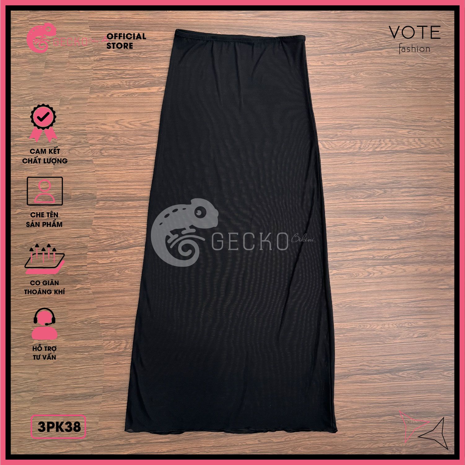  Chân Váy Ren Hoa Dáng Dài Mặc Kèm Bikini GECKO 3PK38 