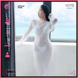  Combo 3 Món Bikini Quần Áo Tam Giác Kèm Áo Lưới Dáng Dài GECKO 4CB11 