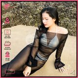  Combo 3 Món Bikini 2 Mảnh Phối Áo Lưới Trễ Vai Mặc Ngoài GECKO 4CB16 