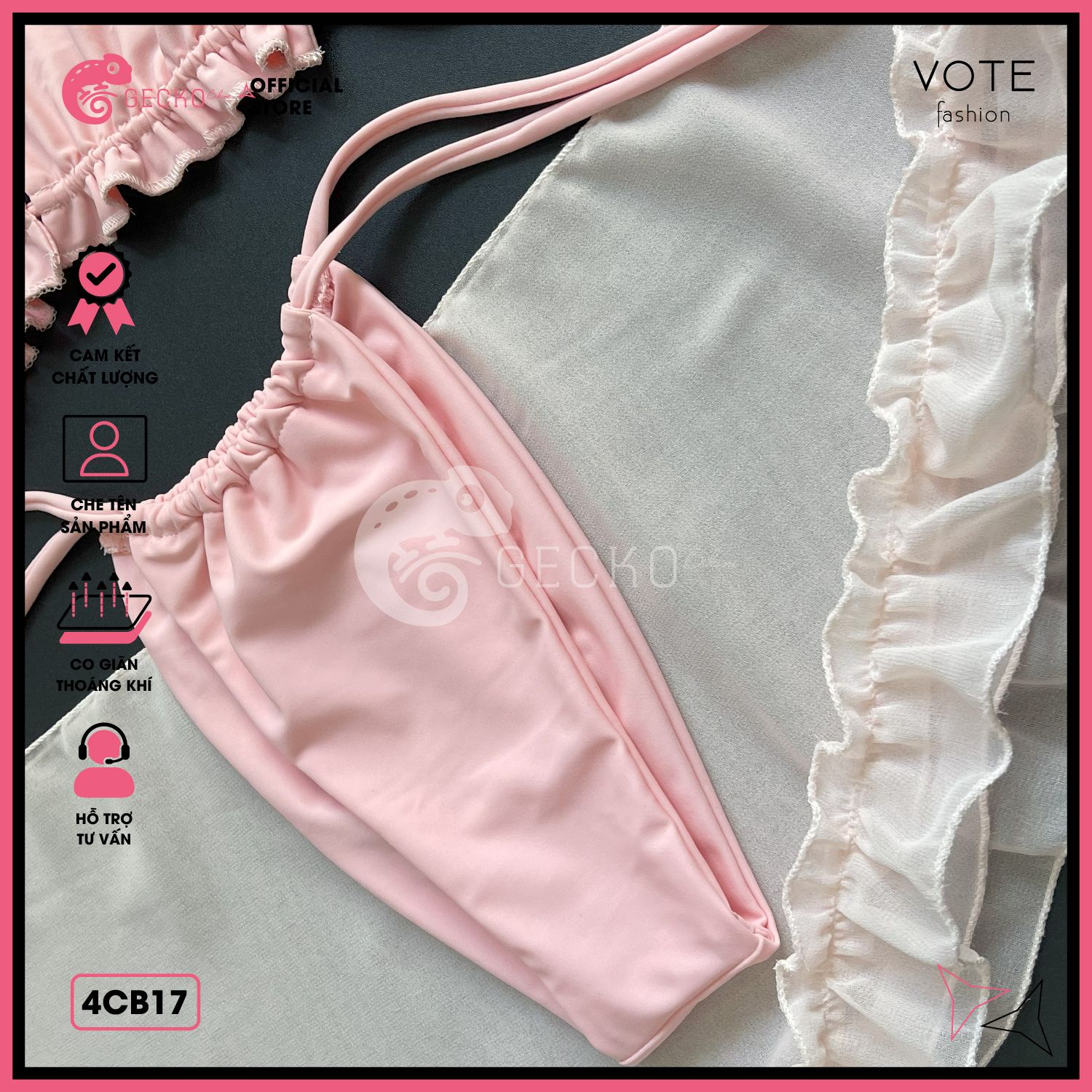  Combo 3 Món Bikini Áo Bèo Kèm Khăn Bèo GECKO 4CB17 