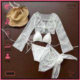  Combo 4 Món Bikini Mix Áo Lưới Kèm Khăn GECKO 4CB19 