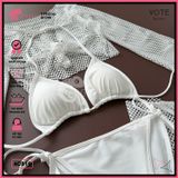  Combo 4 Món Bikini Mix Áo Lưới Kèm Khăn GECKO 4CB19 