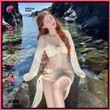  Combo 4 Món Bikini Mix Áo Lưới Kèm Khăn GECKO 4CB19 