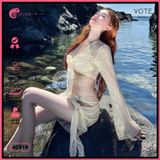  Combo 4 Món Bikini Mix Áo Lưới Kèm Khăn GECKO 4CB19 
