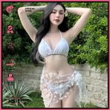  Combo 3 Món Bikini Tam Giác Kèm Khăn Bướ.m GECKO 4CB22 